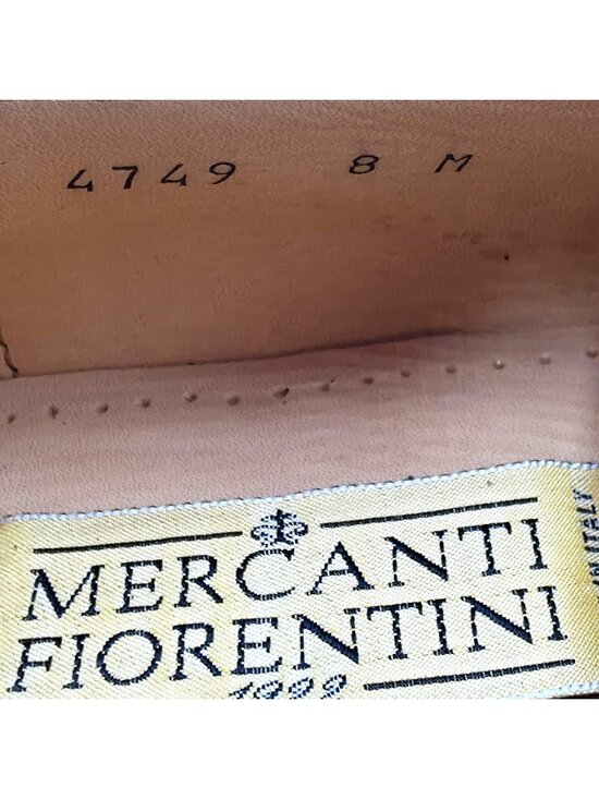 NEW Mercanti Fiorentini Italy Black Leather Woven Fabric Derbys 8M Dress Shoes main image 12